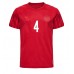 Danmark Simon Kjaer #4 Hemmakläder VM 2022 Kortärmad